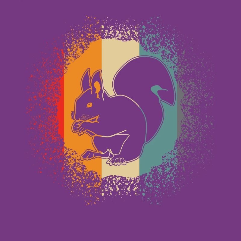 Eichhörnchen Squirrel - Retro Eichörnchen