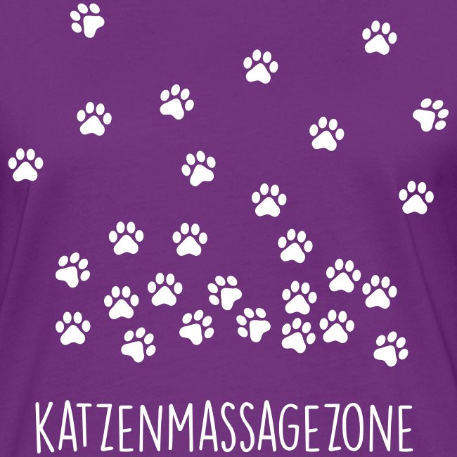 Vorschau: Katzen Massage Zone - Frauen Kontrast-T-Shirt