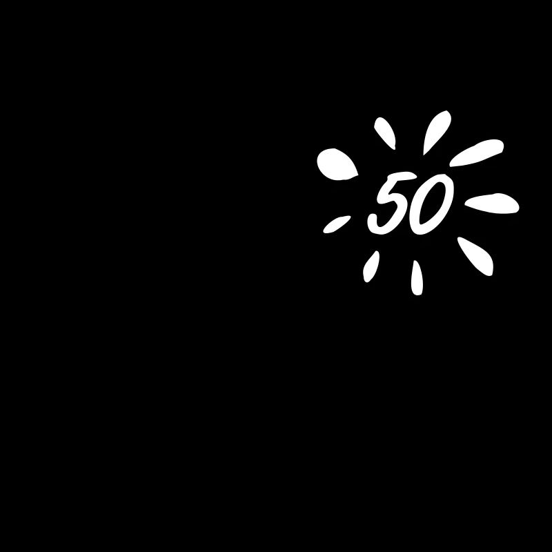 Geburtstag Birthday 50. - Strichmännchen Blume