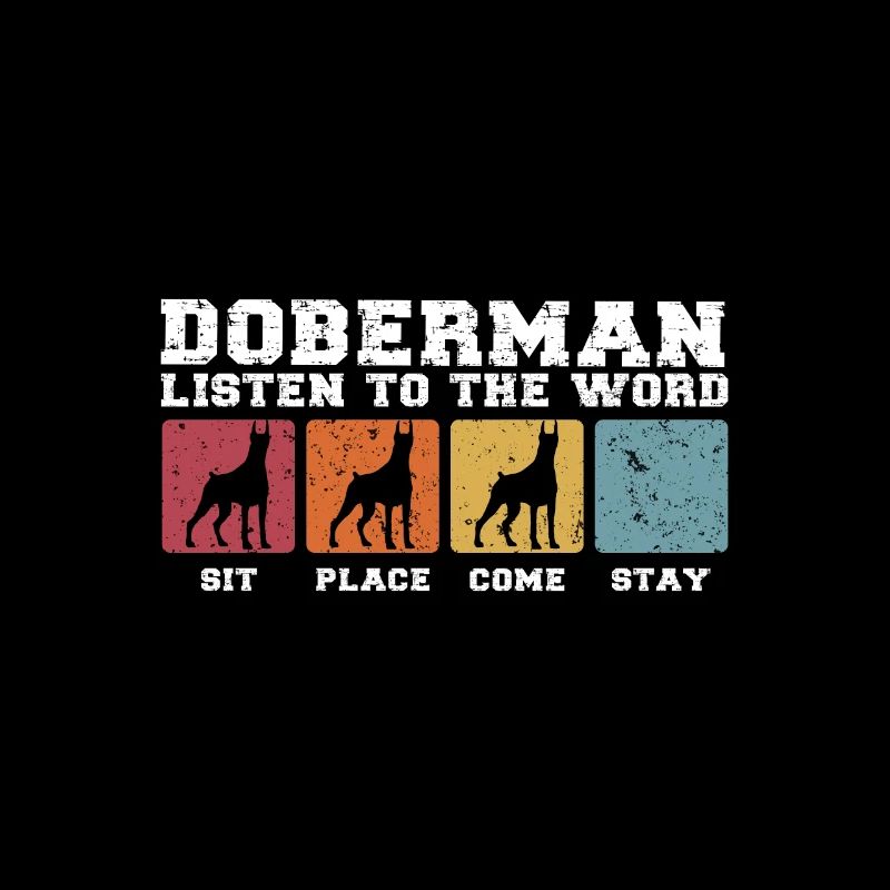 Doberman écoute la parole