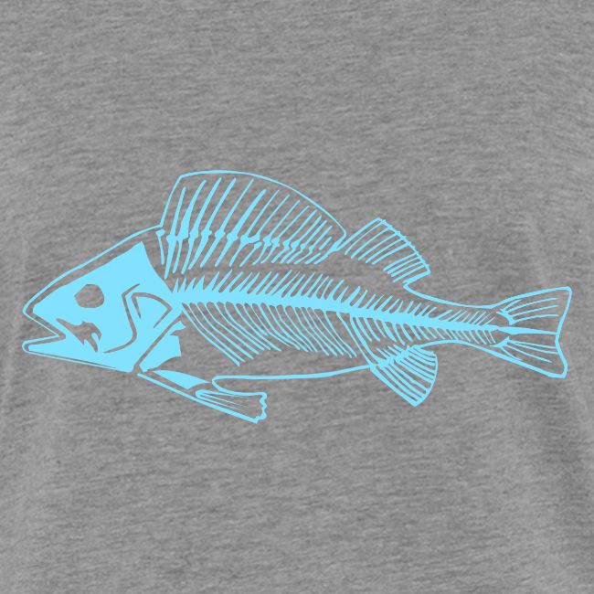 Blauer Barsche, blaue Fischgräten T-Shirt