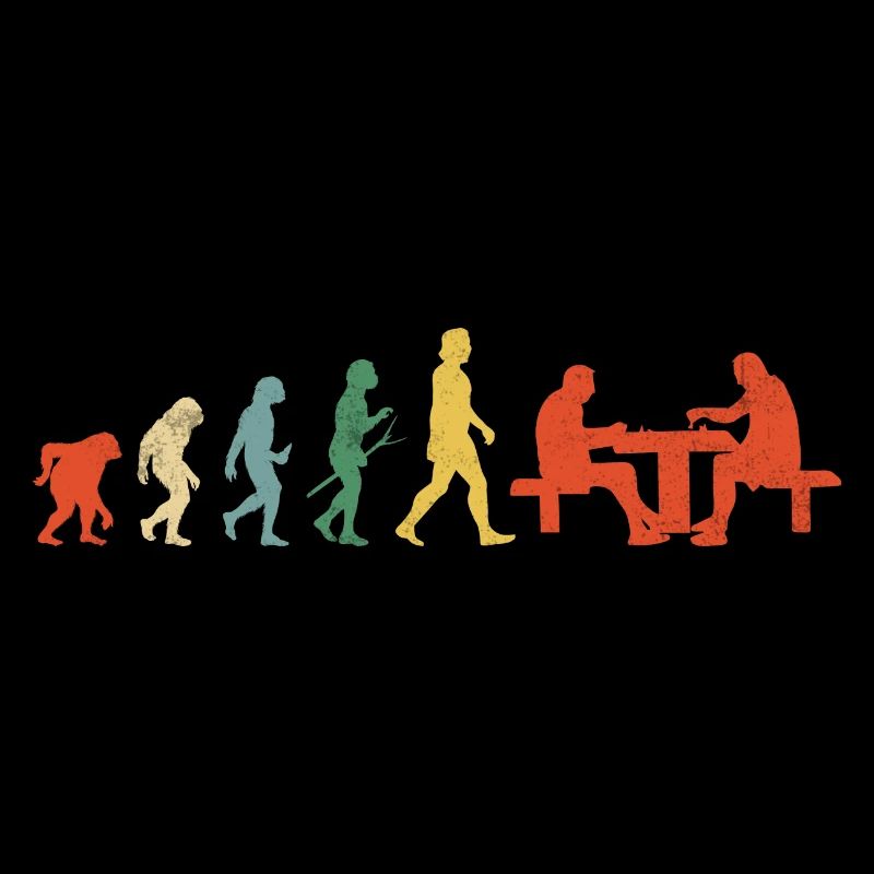 Schachspieler Evolution Schach Geschenk