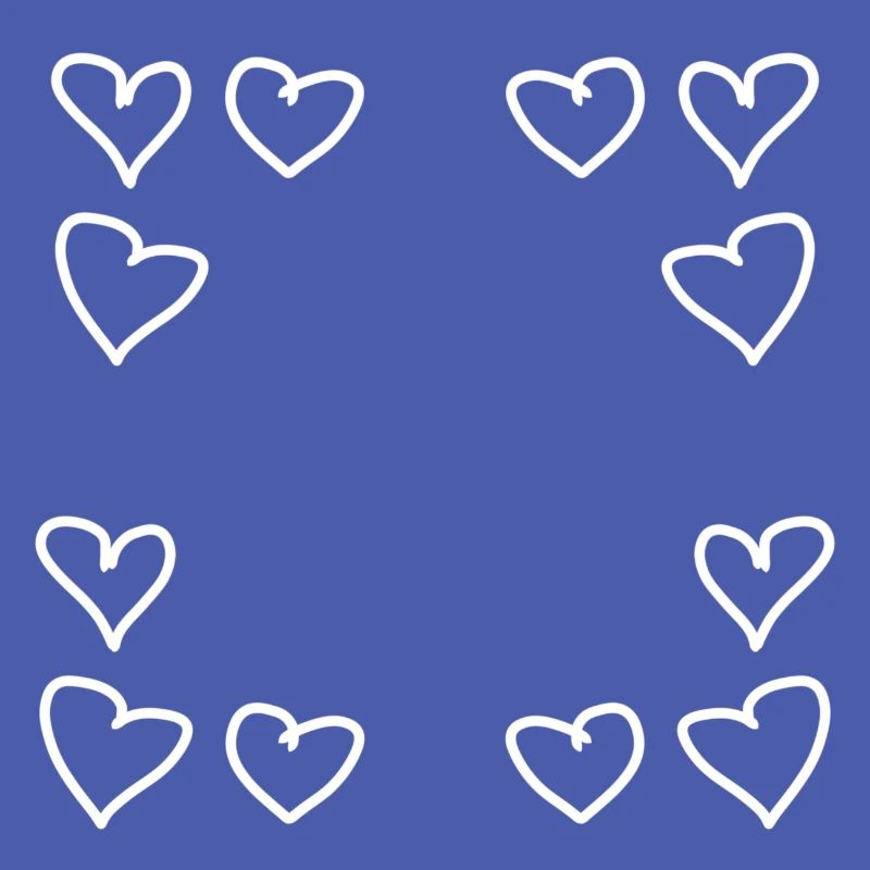 hearts pattern frame angular heart love