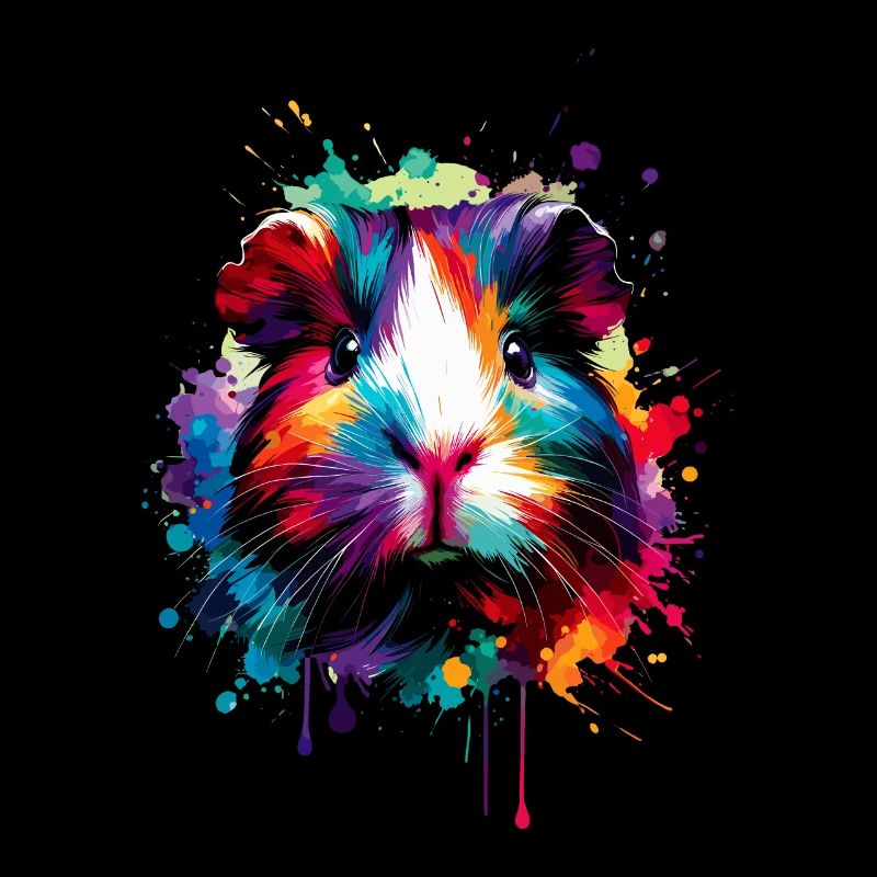 Splash Art coloré cochon d’Inde amant cochons d’Inde