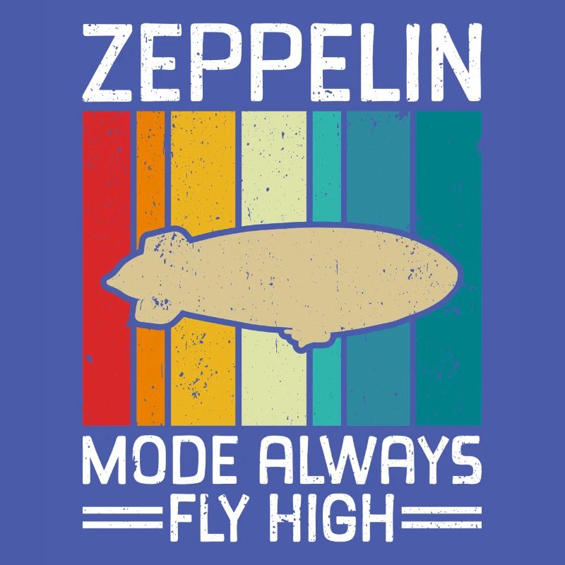 Dirigeable Zeppelin vintage 70 ans