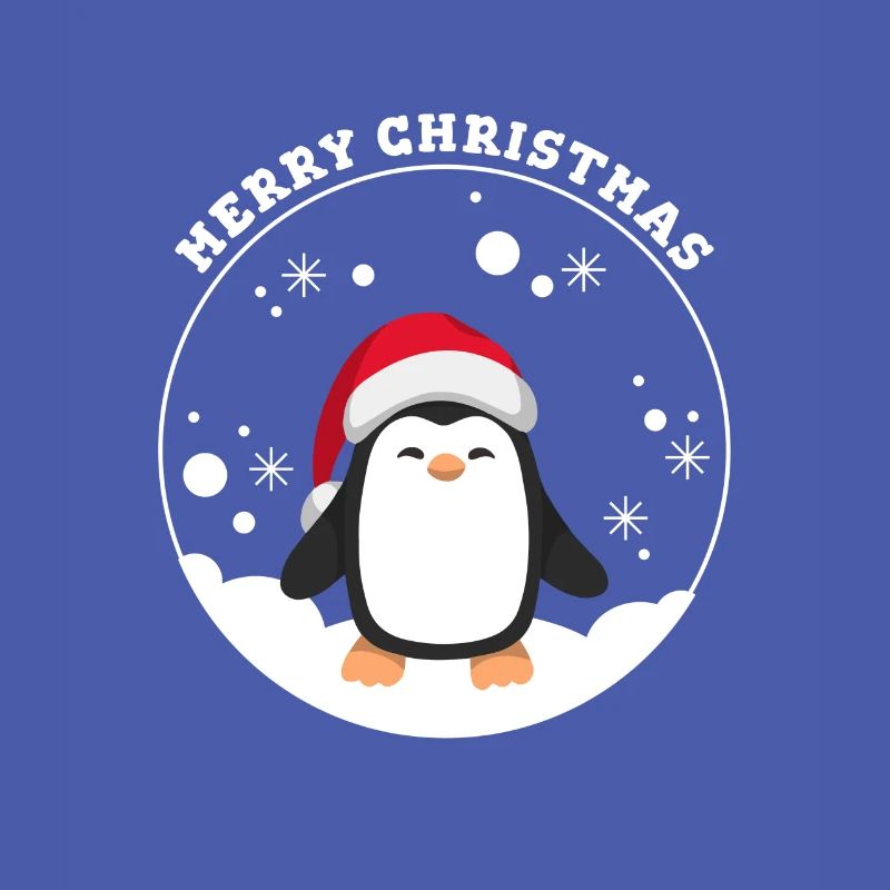 Joyeux Pingouin de Noël en boule à neige