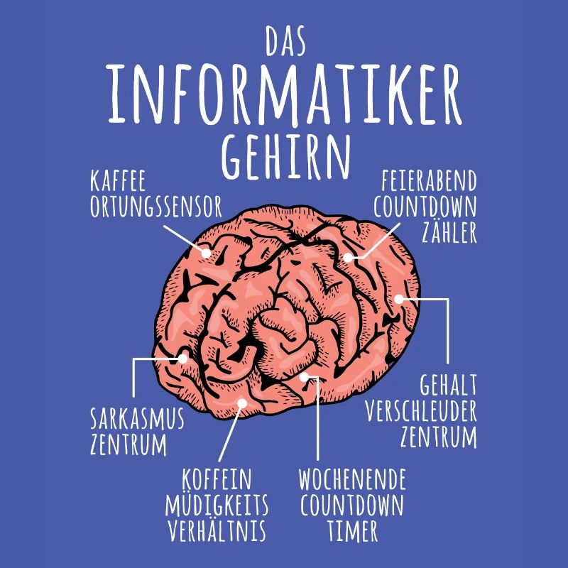 Informatiker Gehirn Programmierer Nerd IT Student