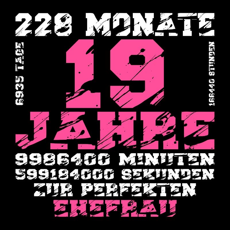 Perlmutthochzeit Hochzeitstag 19 Jahre Ehefrau