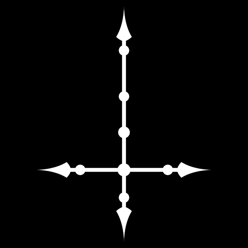 Croix de Petrus avec des points et des boules
