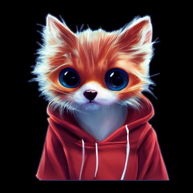 chat super mignon avec sweat à capuche