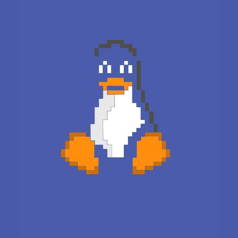 Linux Penguin Pixel Art Sys Admins Computer Hacker