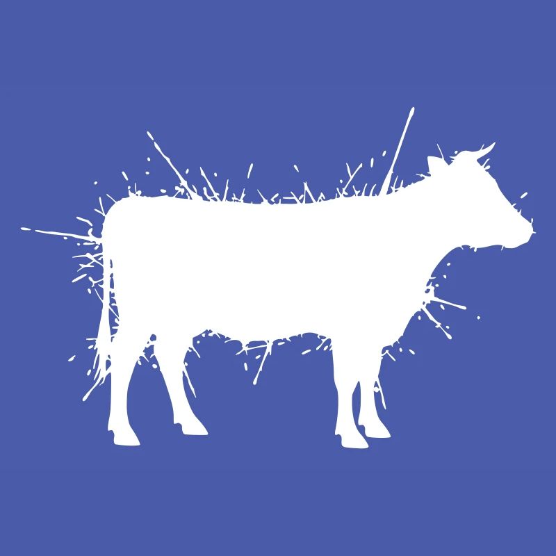 Cow Silhouette Grunge Splash Vector