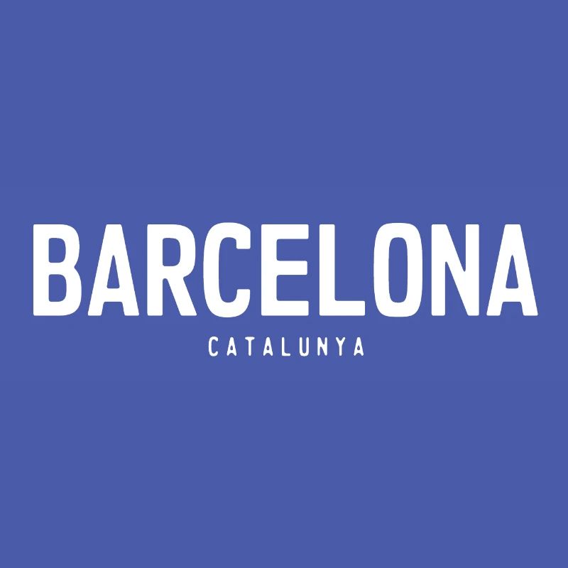 Emblème typographique en gras de Barcelone