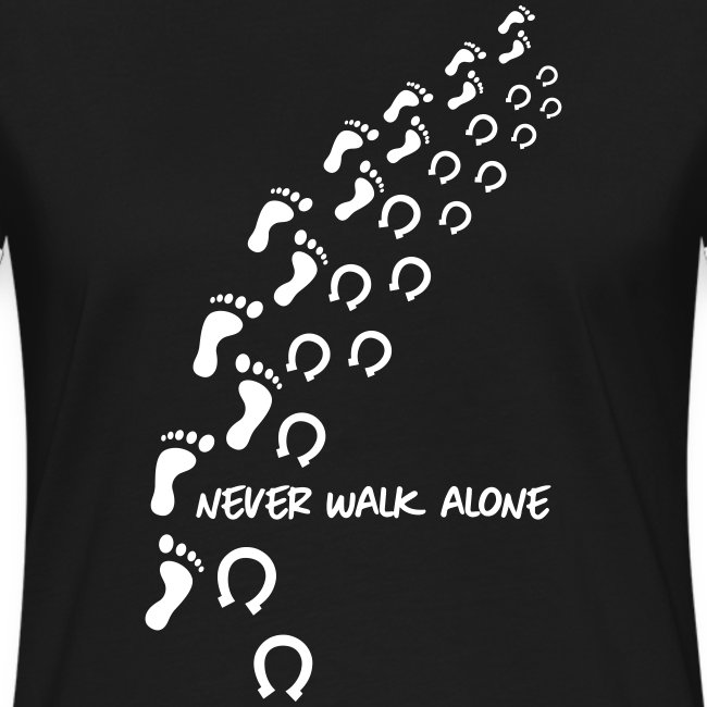 never walk alone horse - Frauen Kontrast-T-Shirt