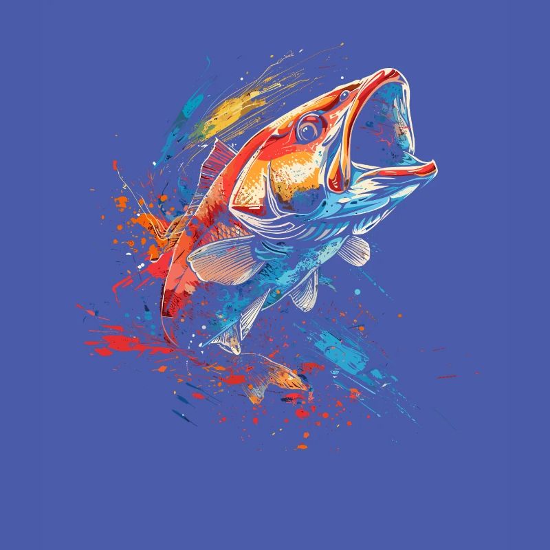 Fisch Farbklecks