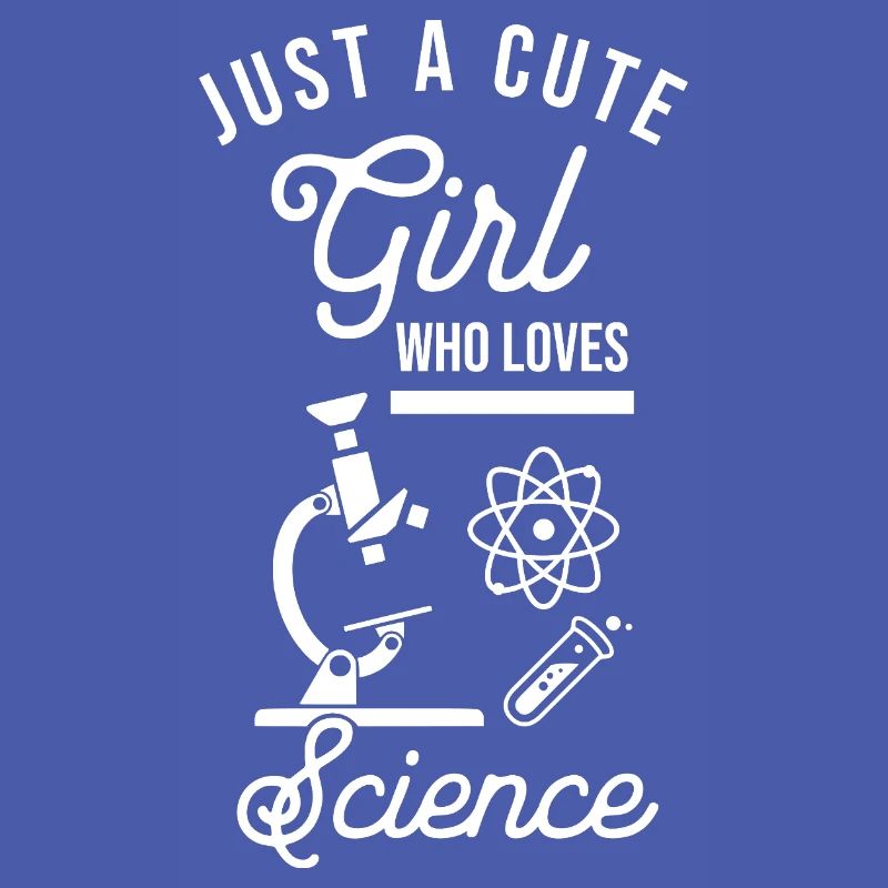 Einfach ein süßes Mädchen, das Wissenschaft liebt, lustiger Nerd