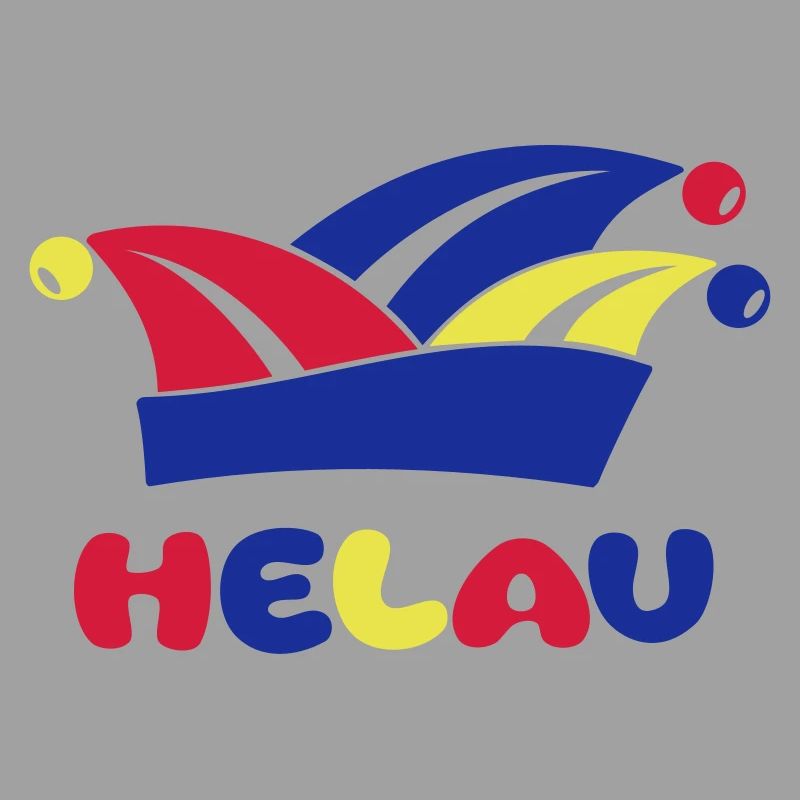 Fasching Narrenkappe Helau 1, 2 oder 3 Farben