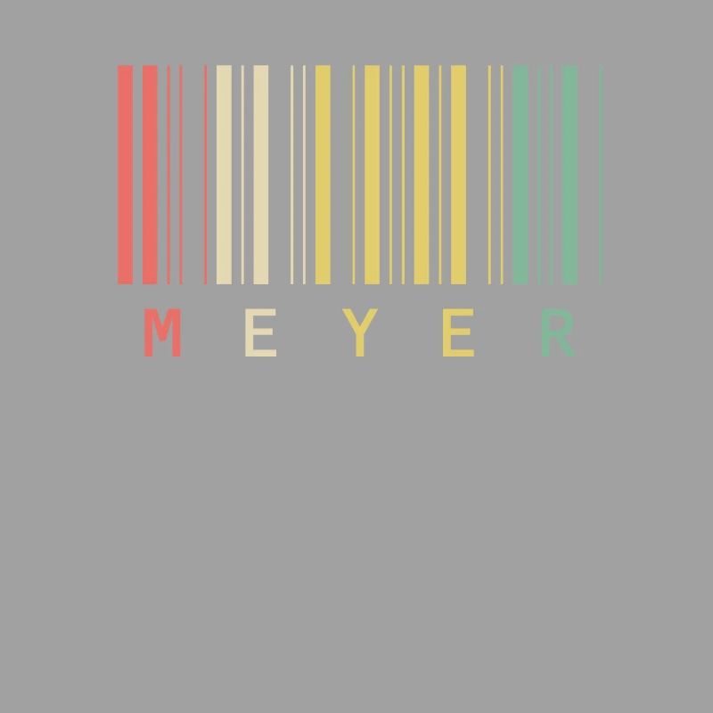 Meyer Family Name Bar Code Barcode Gift