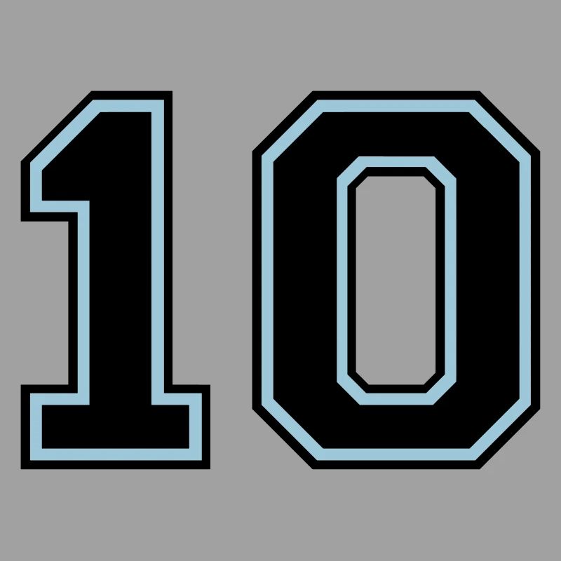 Nummer 10 (anpassbare Farben)