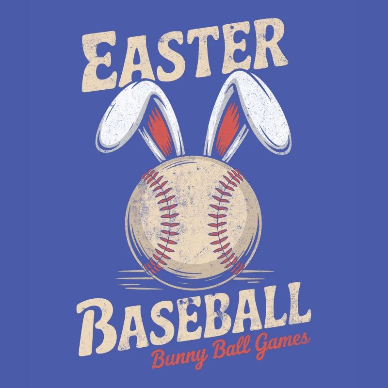 Baseball avec oreilles de lapin Conception de Pâques