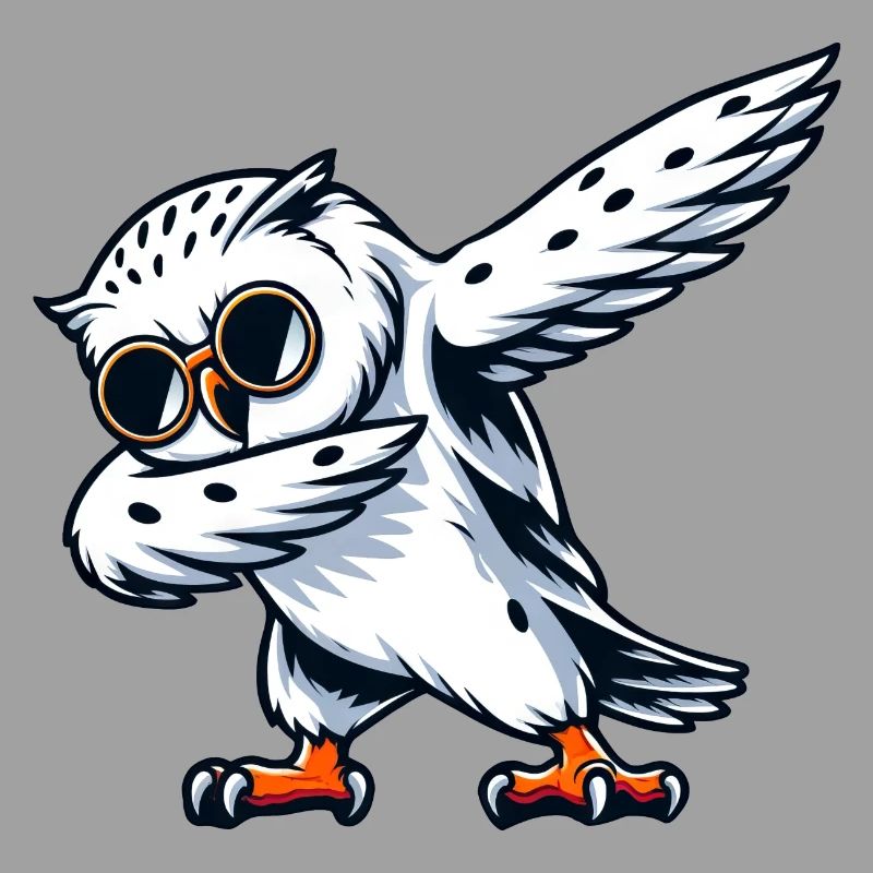 Coole Schneeeule Dabbing Pose