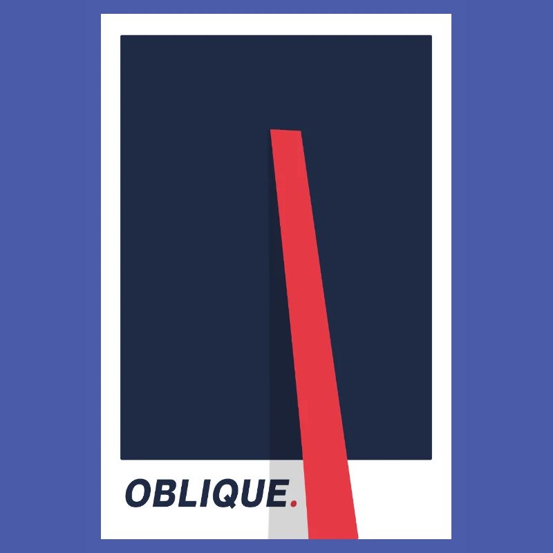 Oblique. Modern Typography Statement