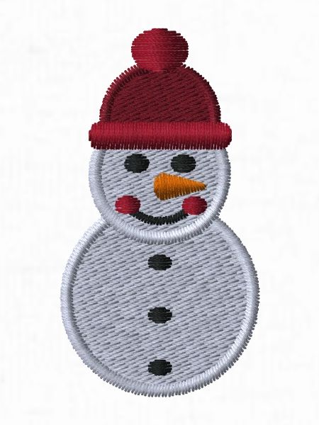 Schneemann bestickt