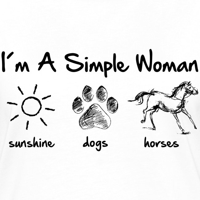 Vorschau: simple woman horse dog - Frauen Kontrast-T-Shirt