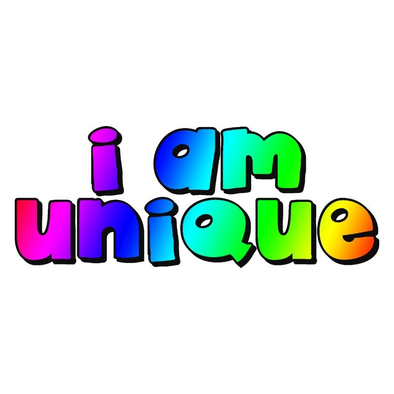 I AM UNIQUE Ich bin einzigartig / rainbow