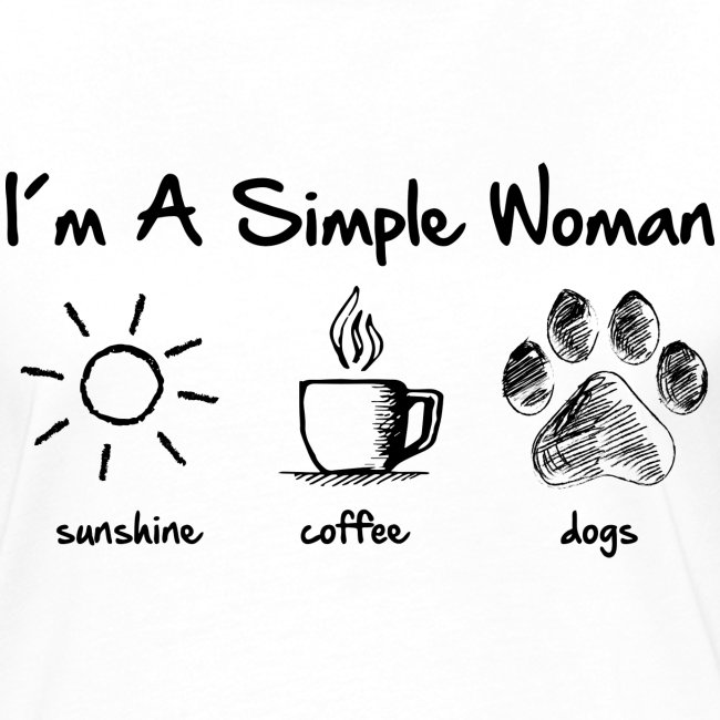 Vorschau: simple woman dog - Frauen Kontrast-T-Shirt