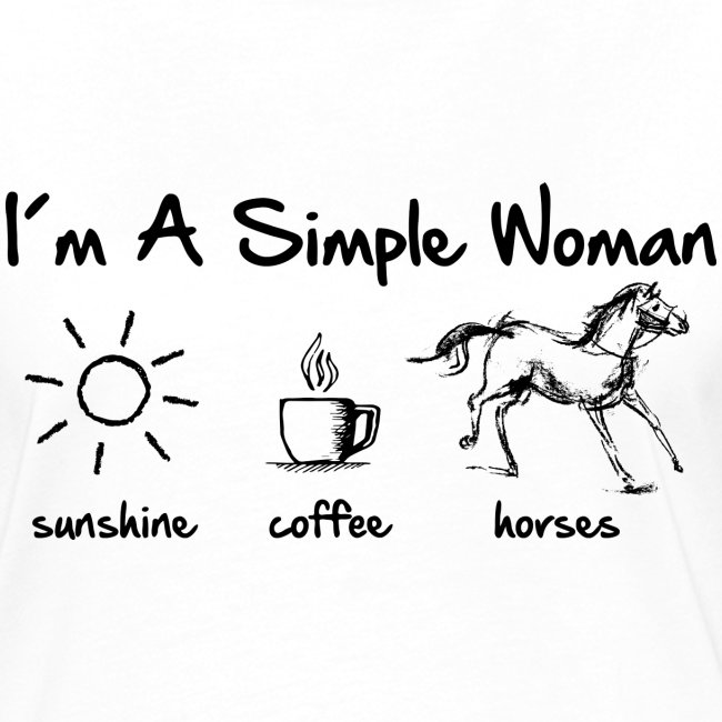 Vorschau: simple woman horse - Frauen Kontrast-T-Shirt