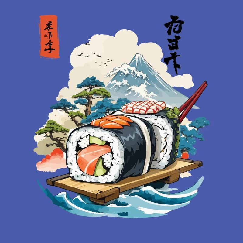 Ukiyo-E Sushi Artwork Design