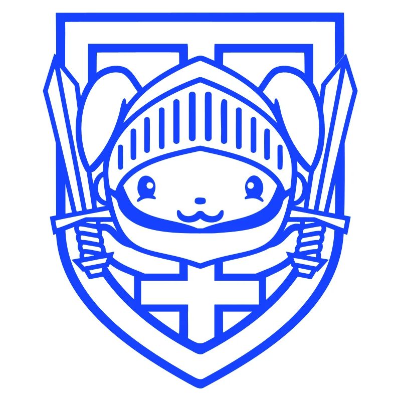 Rabbit Knight Sword Shield Armor Helmet Castle Hero
