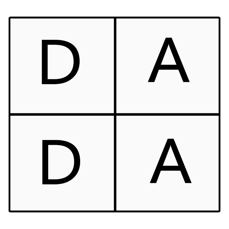 D A D A Dad Father Cute Square Box Letter Print