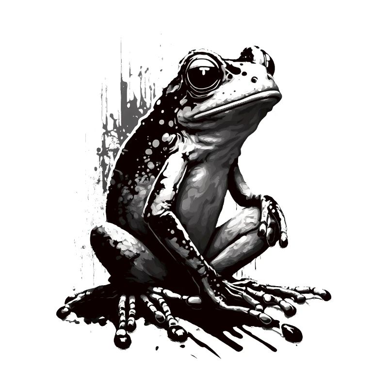Frosch Stencil Design Kunst