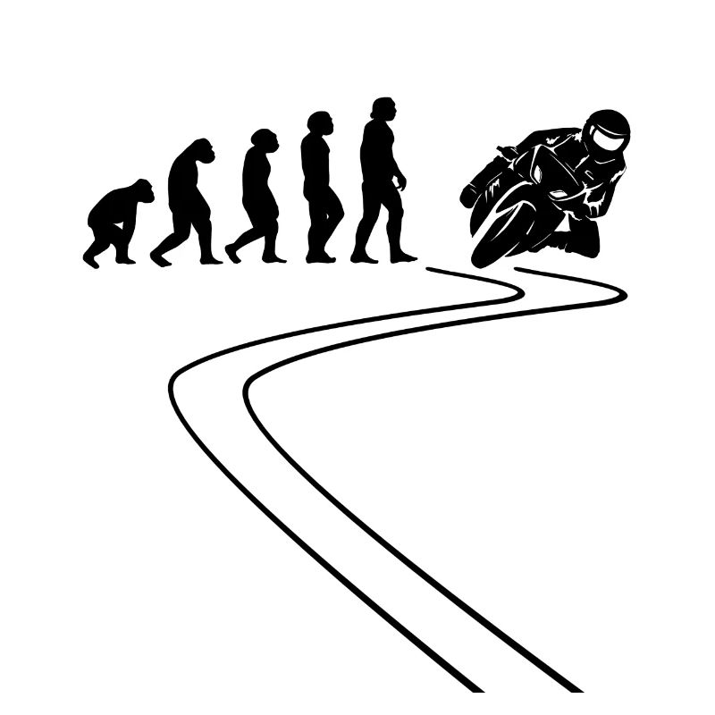 Motorradfahrer Motorcycle Moped Evolution Motorrad