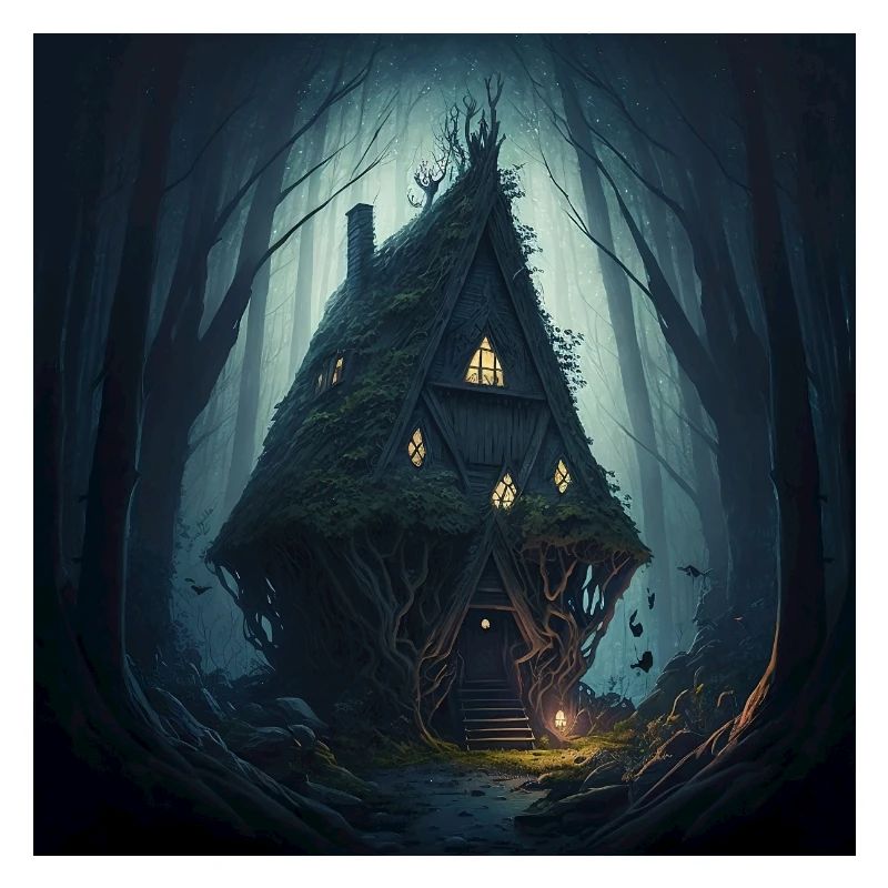 Cabane dans la forêt