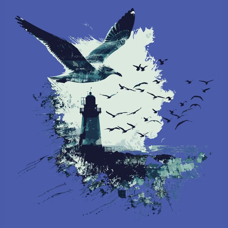 Möwe Seevogel Leuchtturm