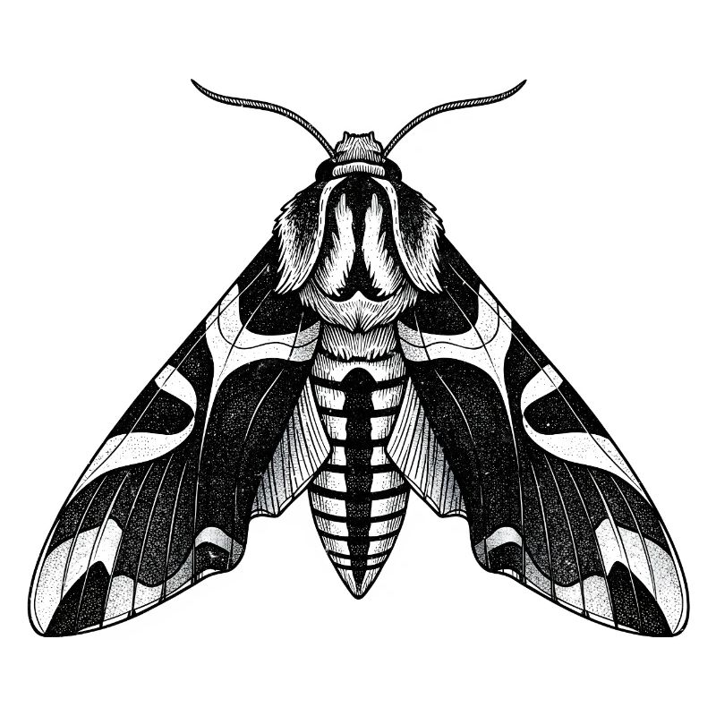 Moth Shadow Pattern Moth Black Moth