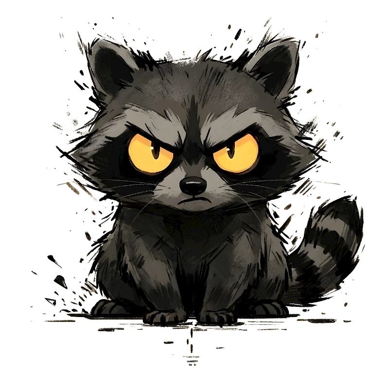 Waschbär - Grumpy & Bold Trash Panda