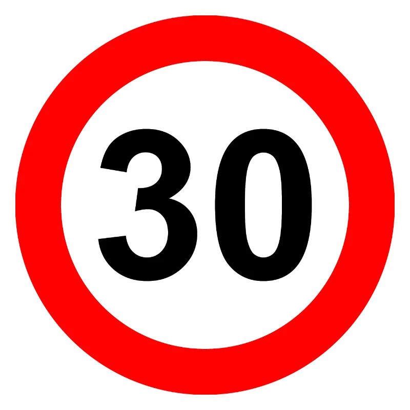 Panneau routier limite de vitesse 30
