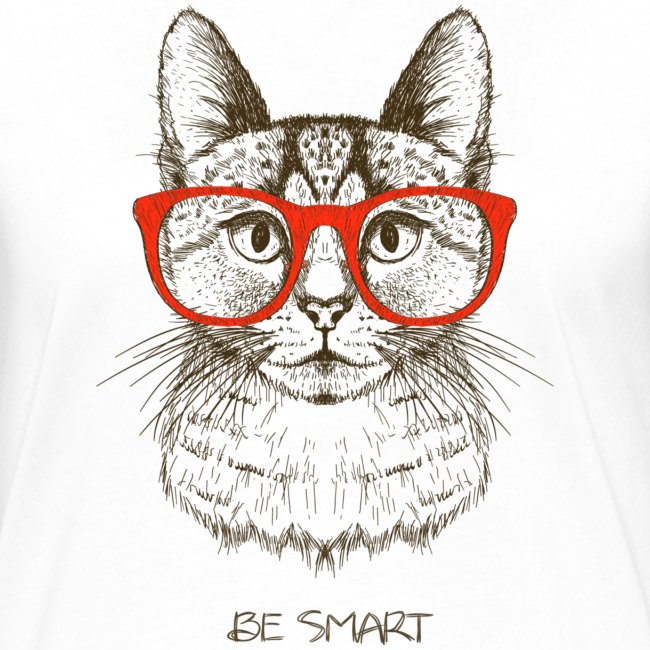 Cat Hipster - Frauen Kontrast-T-Shirt