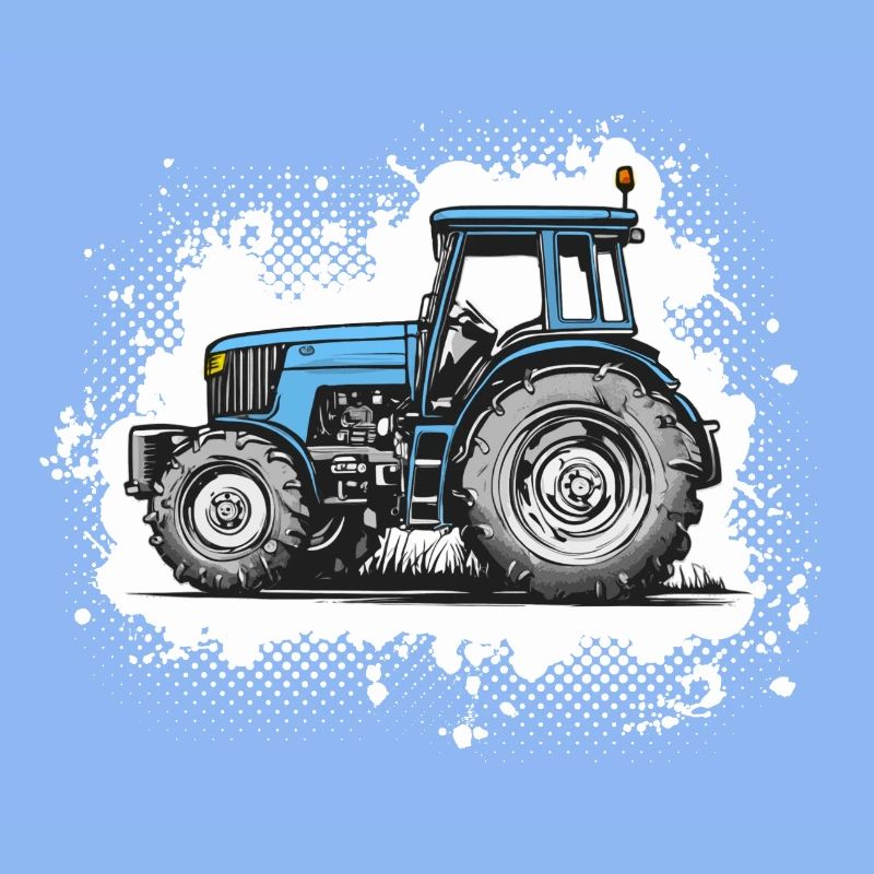 Traktor bleu - Splash