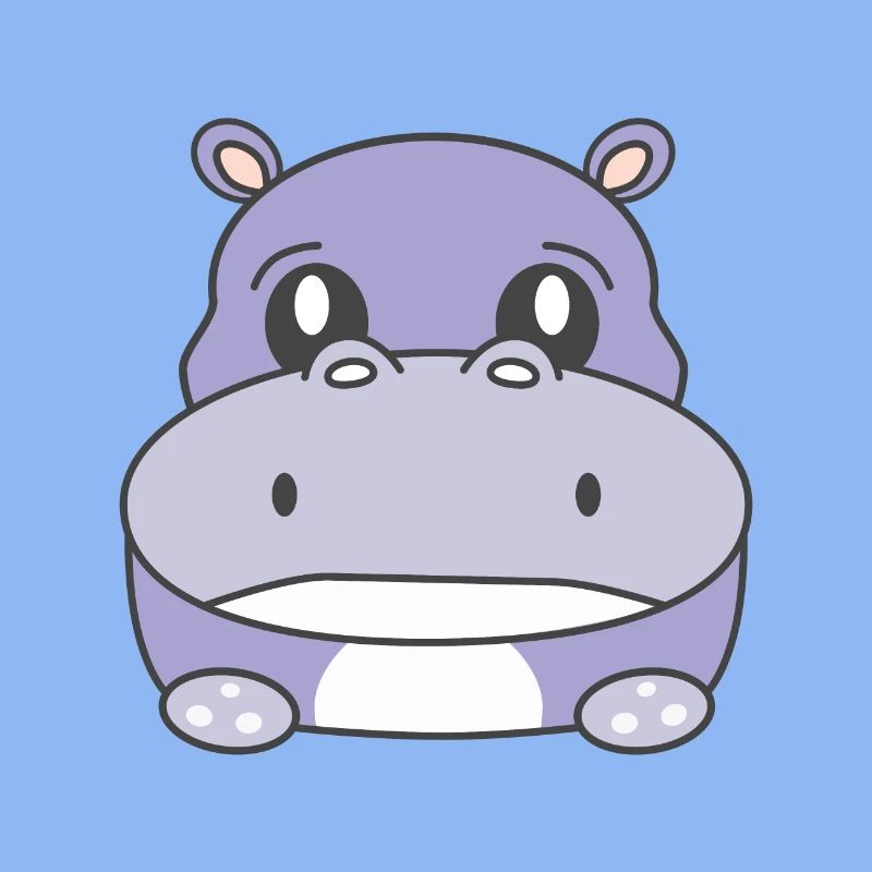 Trauriges Nilpferd