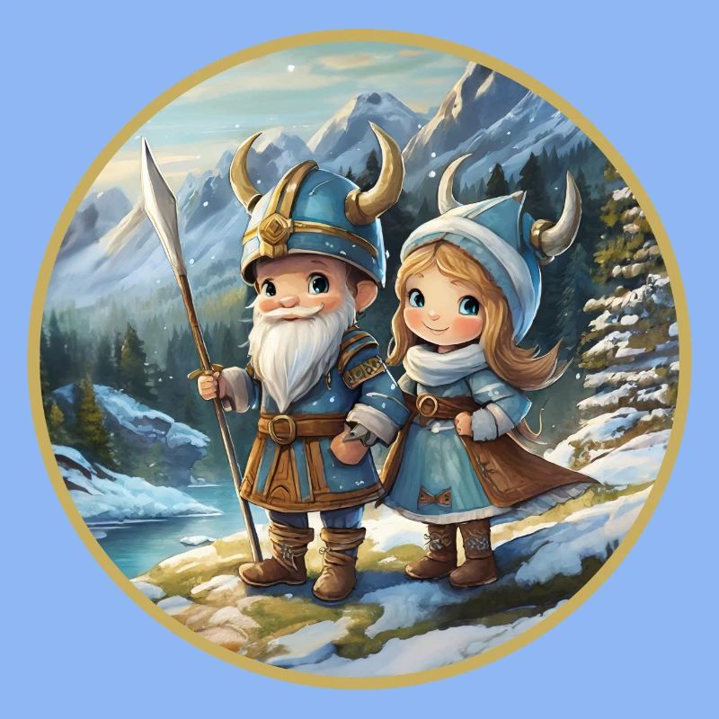 Wikingerjunge und -mädchen