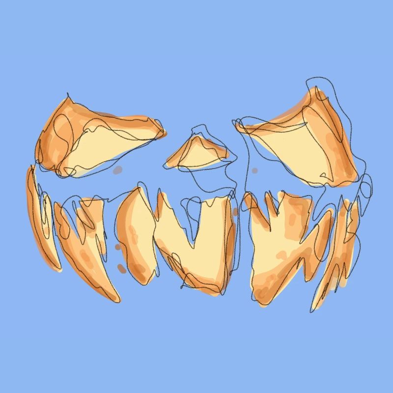 Pumpkin Face Halloween Scribble