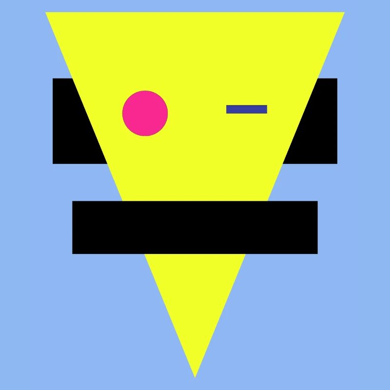Neon Geometric Silhouette