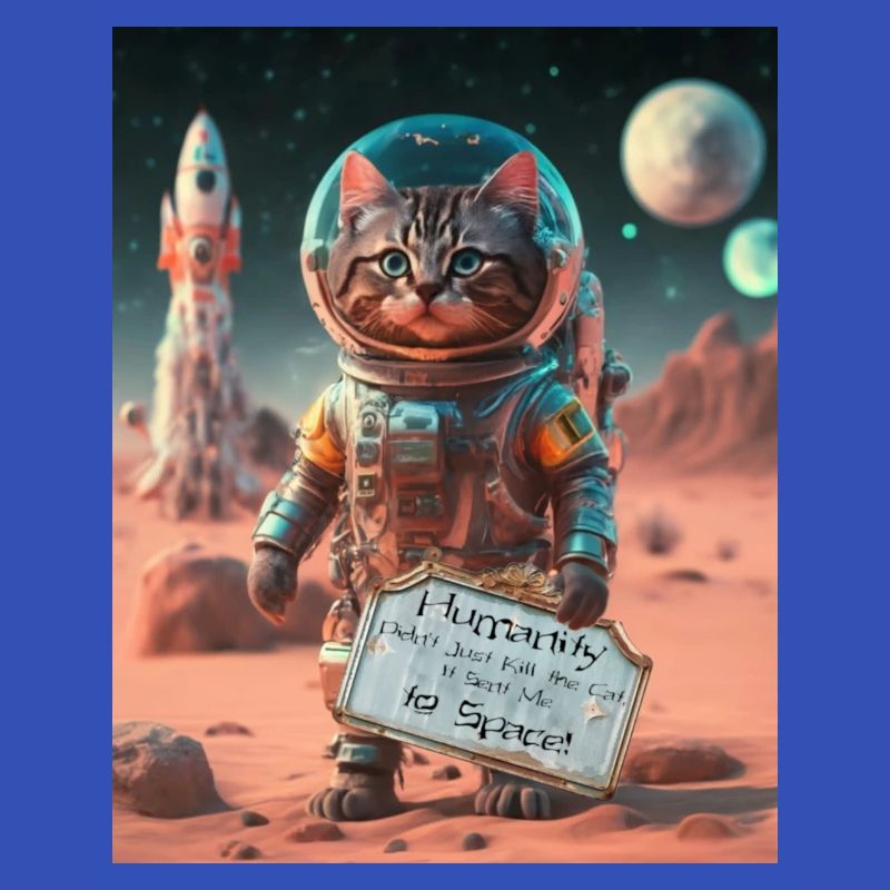 Conception amusante de chat de l’espace