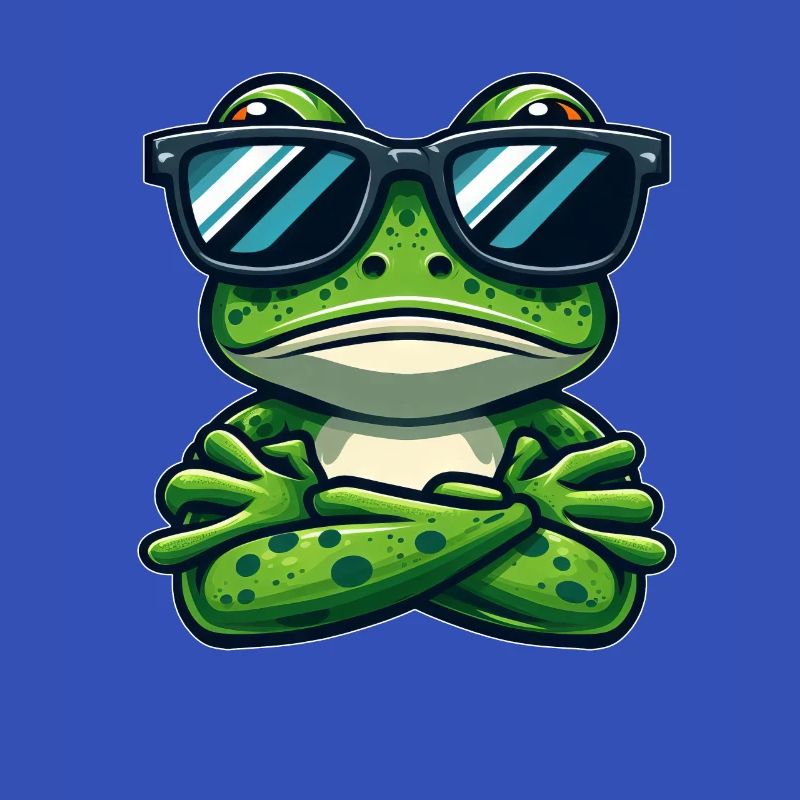 Cool Frog Toad Toad Sunglasses Cartoon