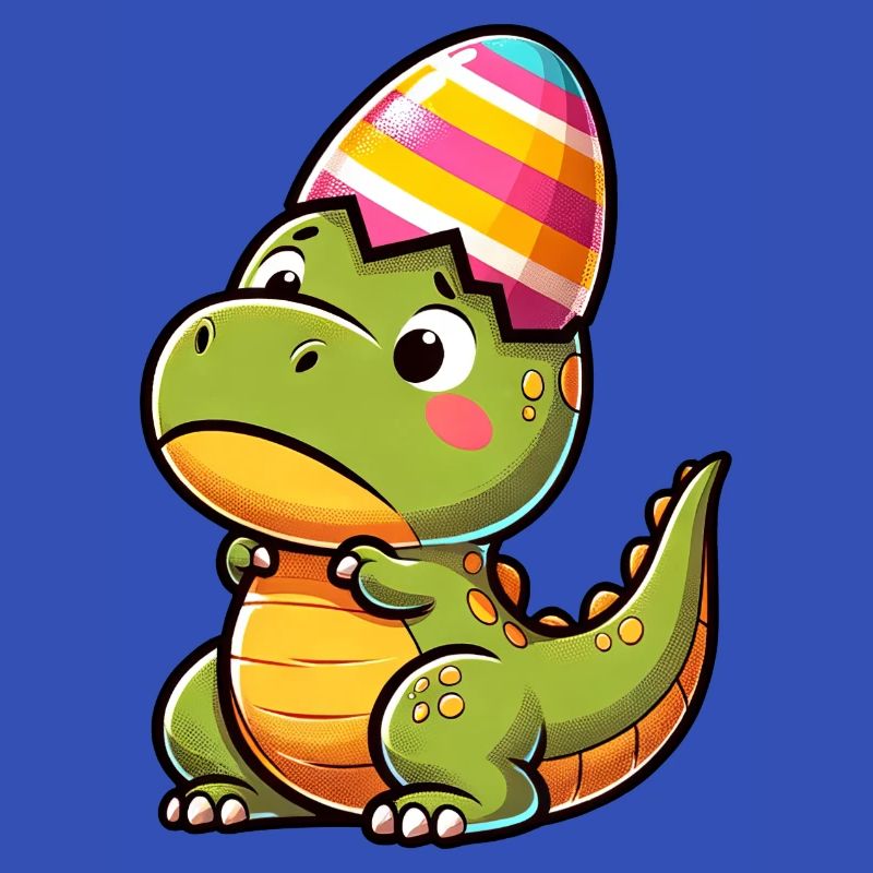 Easter T-Rex in Eggshell, Clumsy